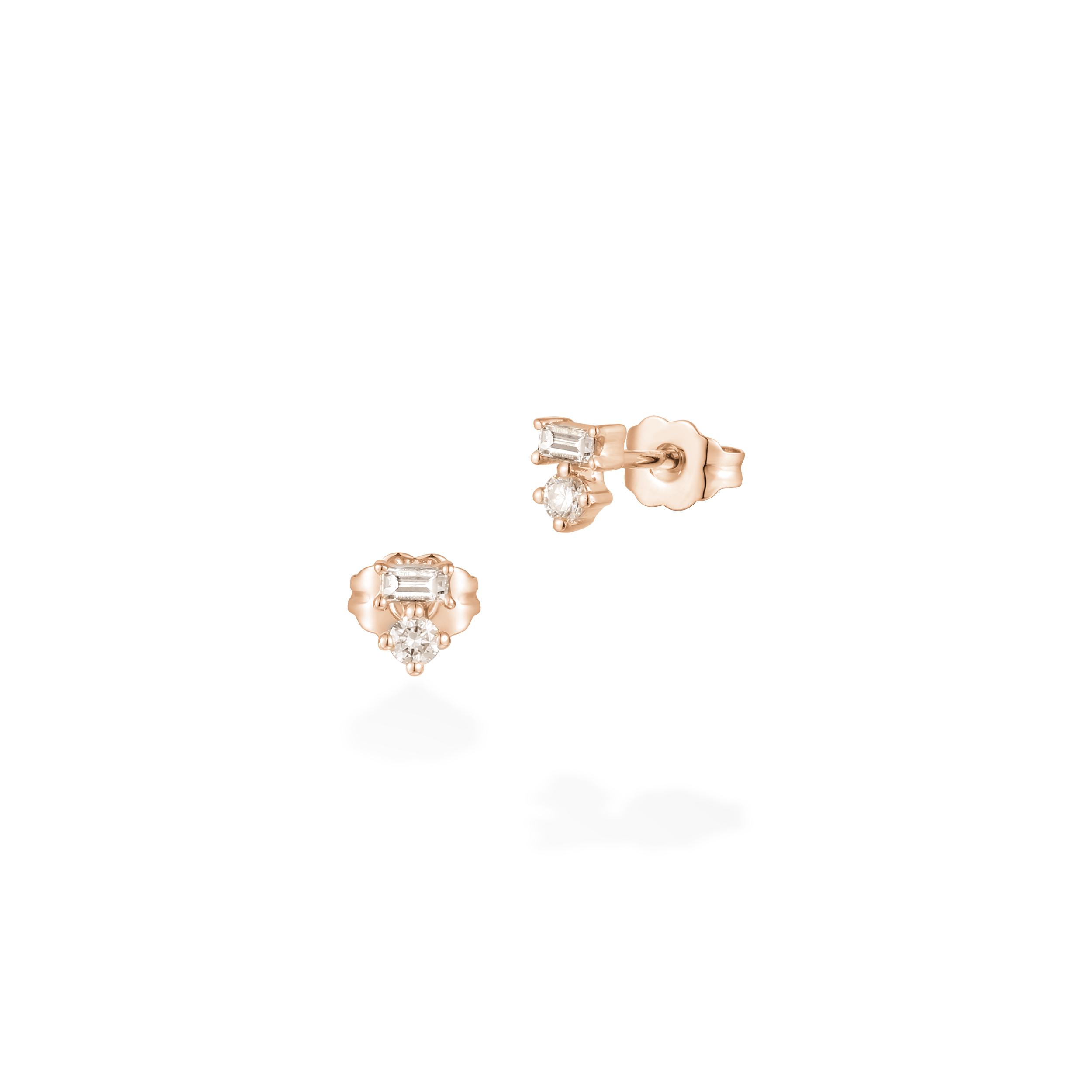 Magic baguette diamond studs
